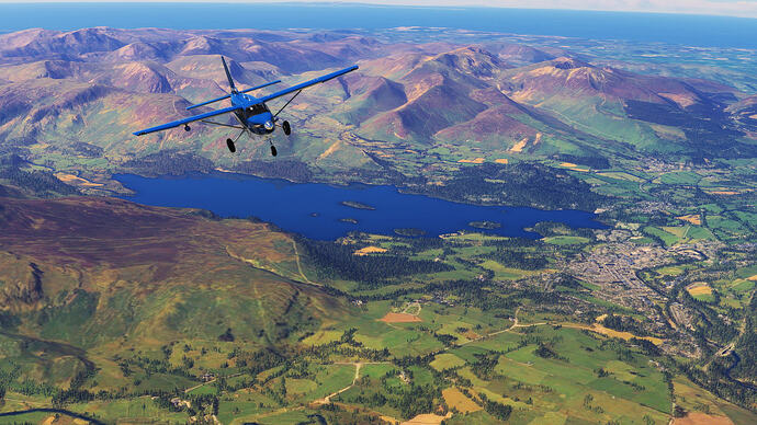 Keswick and Derwent Water, Lake District, England