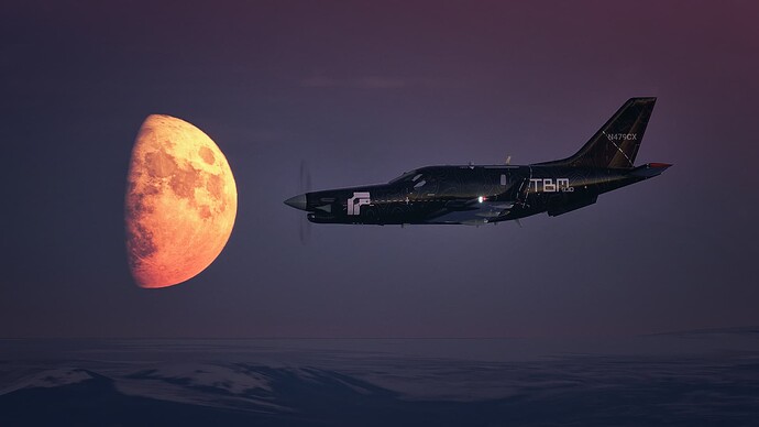 TBM9 Half Moon Over Iceland