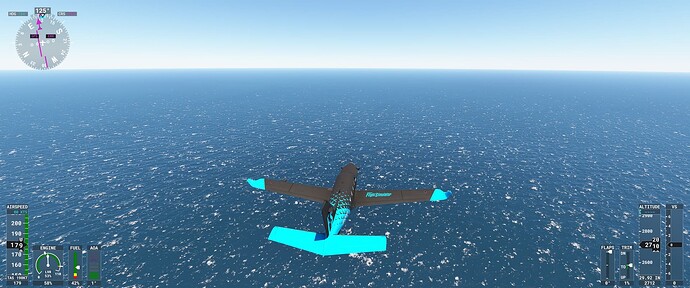 winds 20kts over ocean