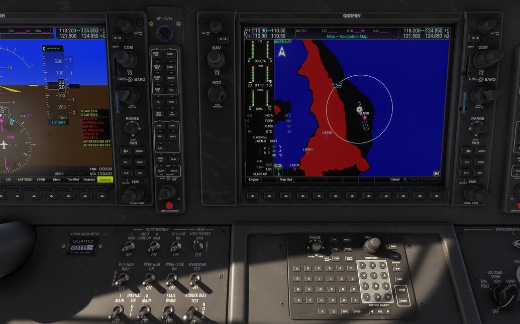 Cessna 408 SkyCourier - Engines can't be started with open intertial ...