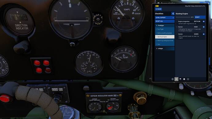 CAC Boomerang - Fuel Pressure Needle reads Zero when following Checklist 2