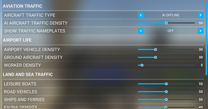 Traffic Settings - FPS Bug
