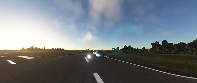 Keeping low after take-off.