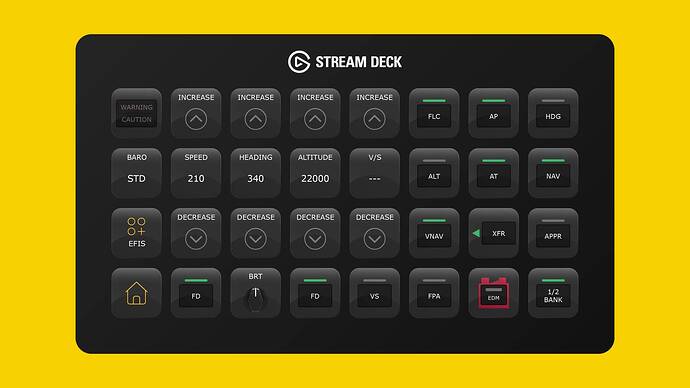 Synaptic Airbus A220 Stream Deck Profile