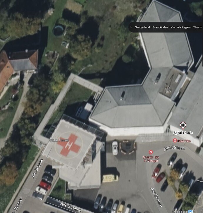 Thusis Hospital Helipad
