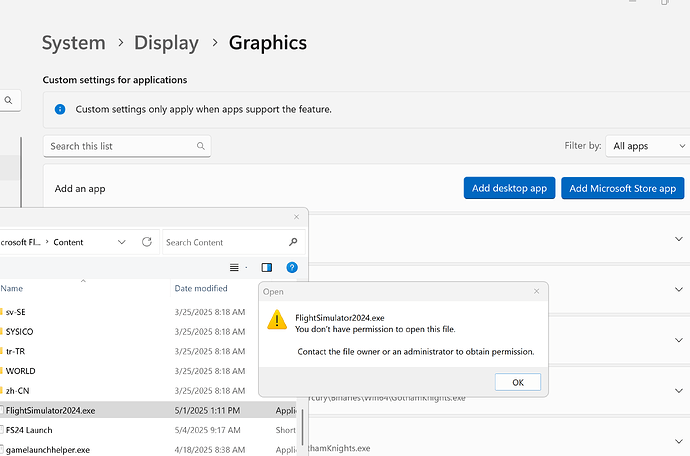 Add FS2024 app to Windows