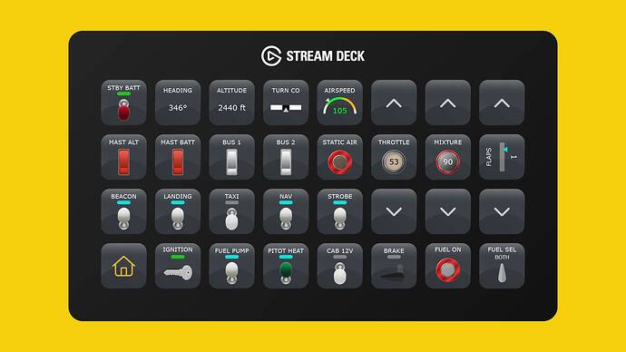 Cessna 172 Skyhawk Stream Deck Profile