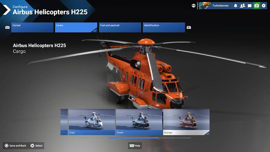 H225 tail number invisible in exterior view for some of the liveries ...