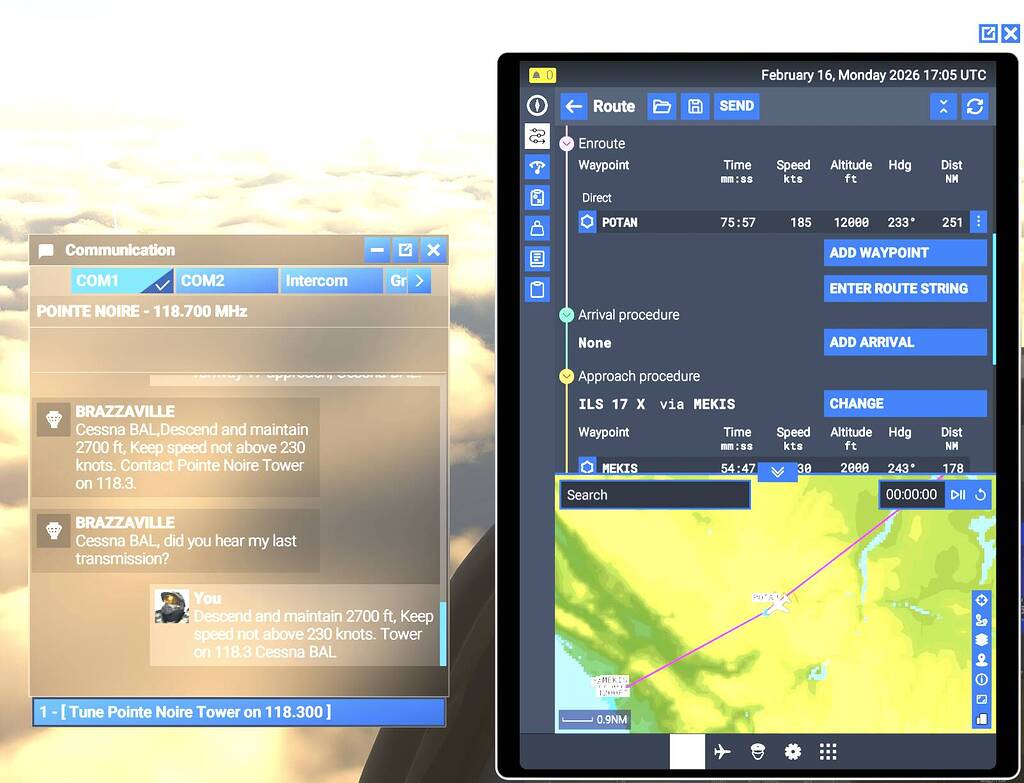 ATC gives approach instruction 200+ Nm from destination ATC, Traffic