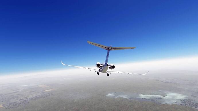 Gear down descending into the murk