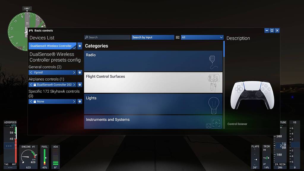 Stuck on controls setup screen in Free Flight mode - User Interface ...
