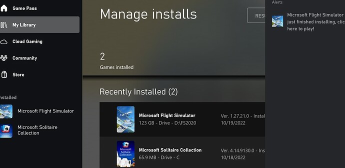 Xbox - FS2020 Play Screen 2