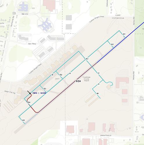 landing roll at KCFG