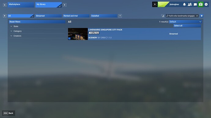 scenery set to streamed