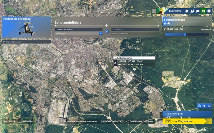 Powrachute Sky Rascal shown on world map