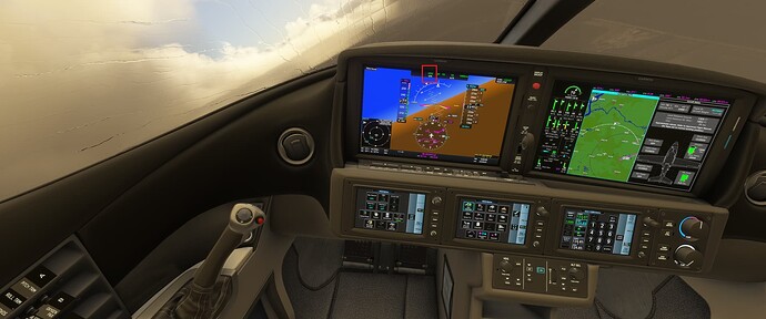 starting the turn to the GPS course