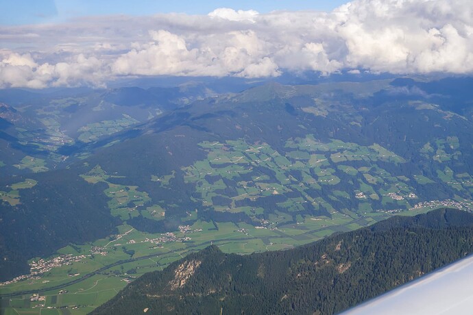 Zillertal from plane IRL