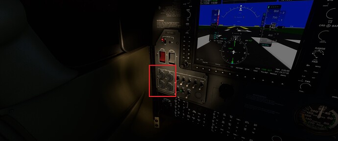 172 garmin interior lights