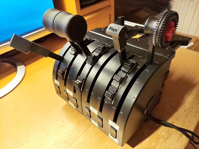 Saitek throttle magnetic detent holder - final CRJ throttle quadrant