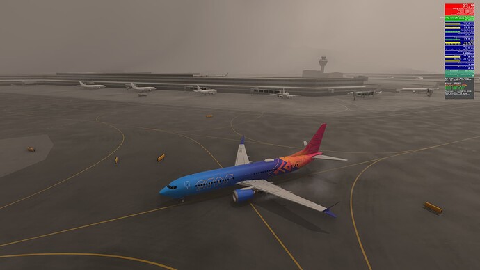 VHHH Boeing Taxi Test (v1.5.8.0), Custom Thunderstorm Preset