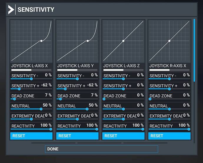 FBW TCA Quad settings