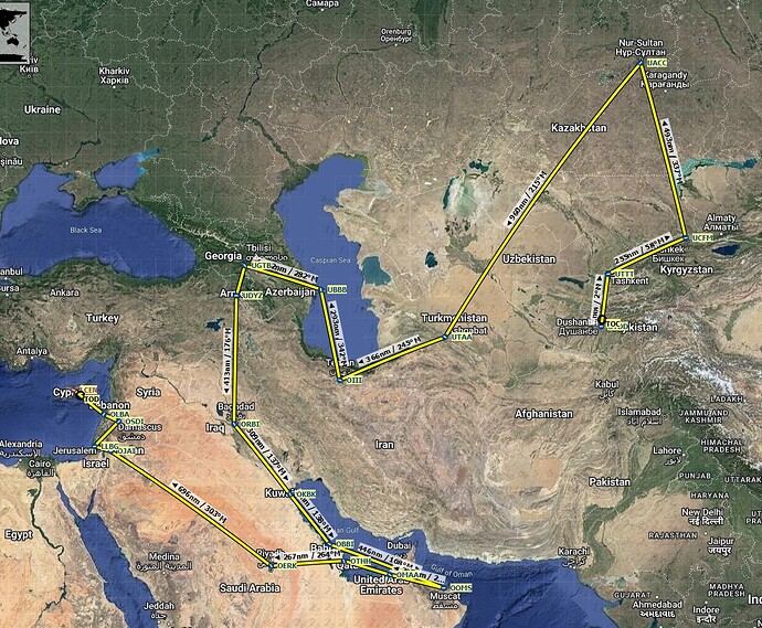Route So Far