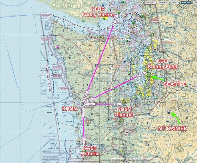 Skyvector Local flights suggestions