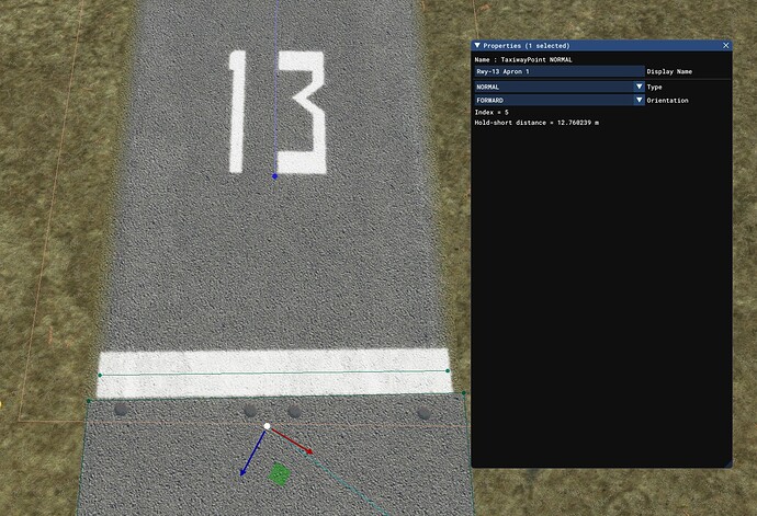 Taxiway Point Properties