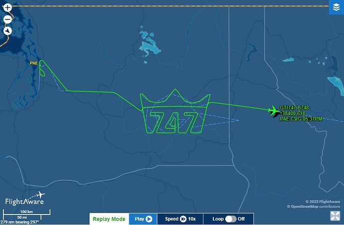 N863GT Flight Route