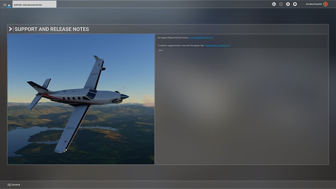 Release Notes - Error