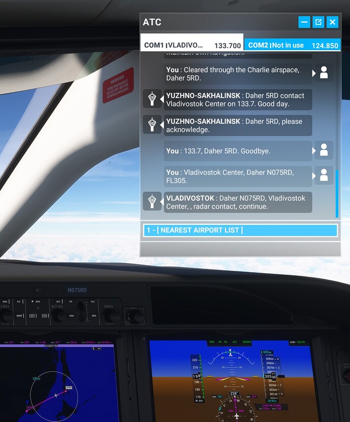 Directed to Vladivostok center