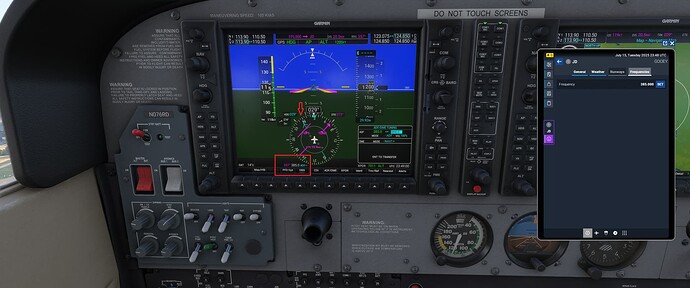 G1000 ADF after putting in active ADF freq