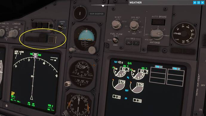 New warning light panel