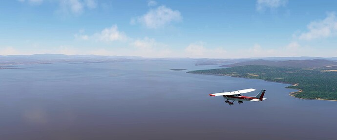N280VF Over Lake Champlain