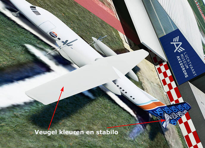 Fokker 50 Horizontal stabilo kleur