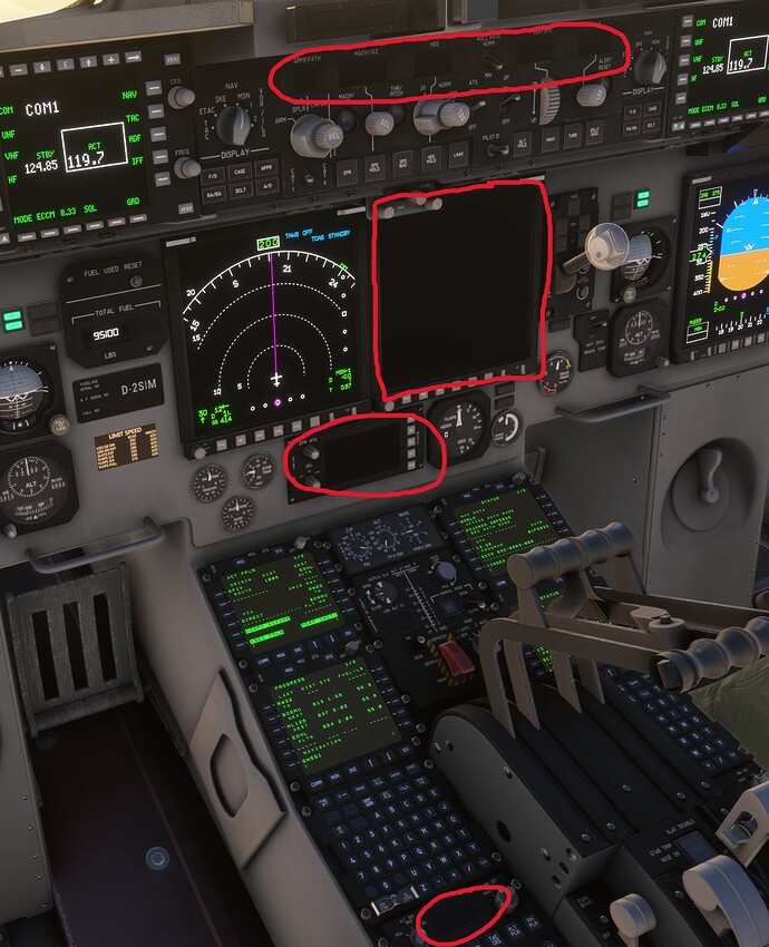 C17 displays off