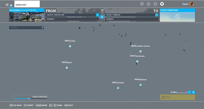 Six German heliports map
