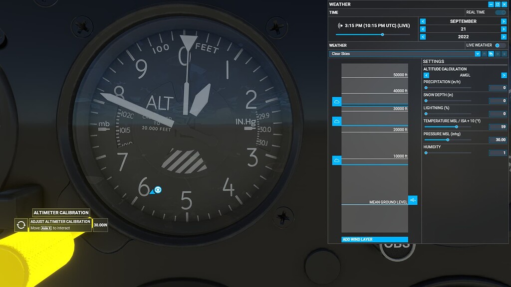Altimeter Setting Incorrectly Displayed in Window of Various Altimeters ...