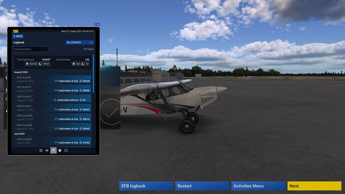 Bush trip EFB Logbook 3