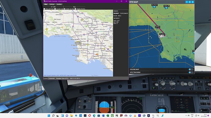 AIG_TC map traffic vs FS2020 VFR map & TCAS