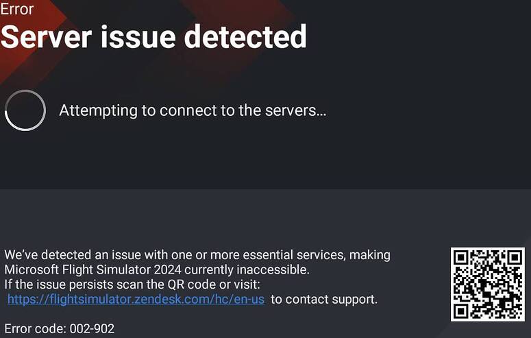 Server Issue Detected - error code 002-902 - Install, Performance ...