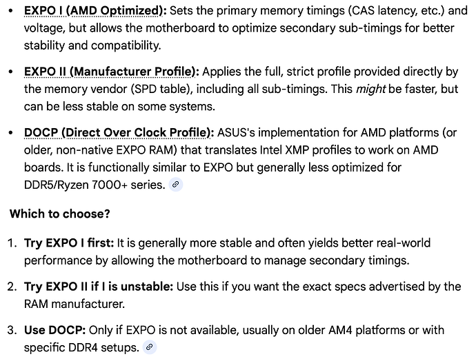 AMD EXPO vs DOCP