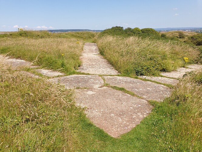 Brean Down direction arrow