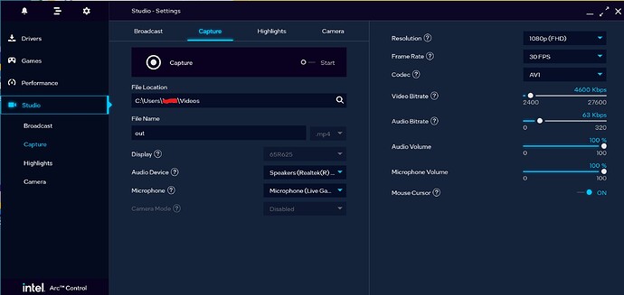 Intel Arc Control