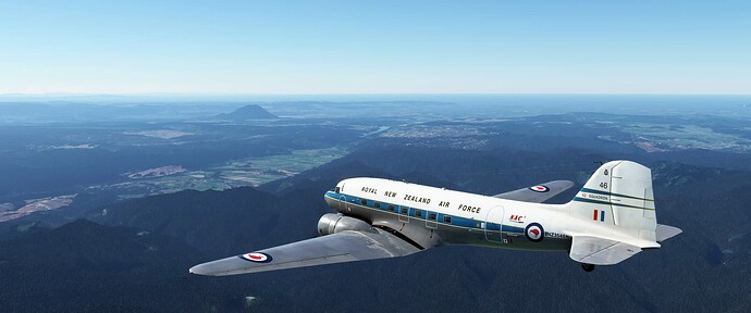 Dakota 46 with Putautaki Volcano Distant Background