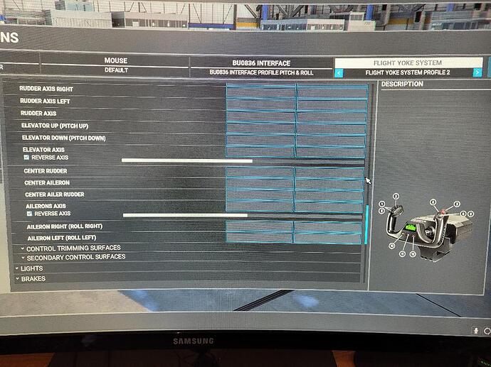 Unassigning Flight Yoke input