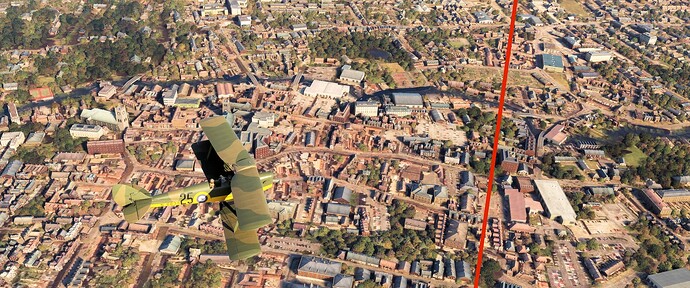 N6635 Over Louth and Prime Meridian with Red Marker