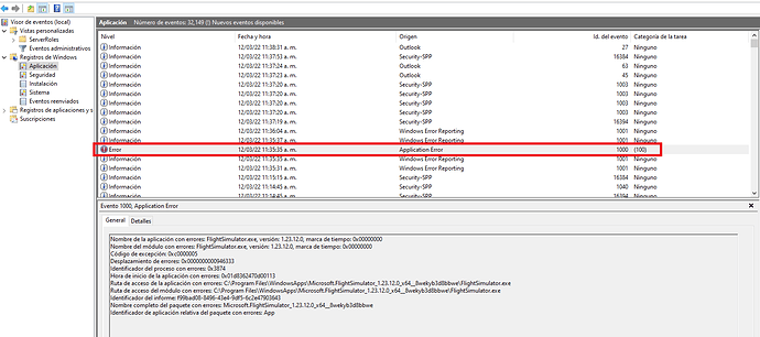 windows events