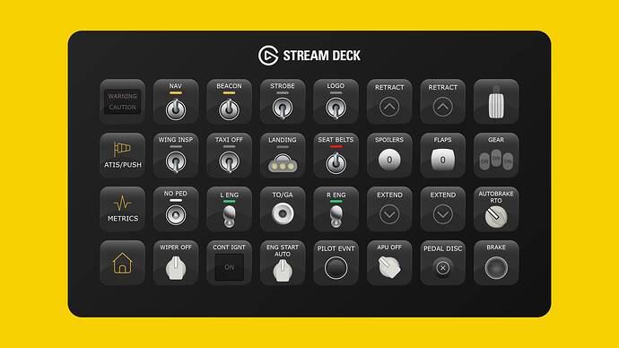 Synaptic Airbus A220 Stream Deck Profile