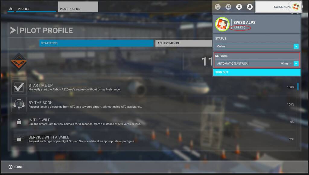 Flight Simulator Server Xbox MS Flight sim - Region Stuck (Server change) and can't active ...